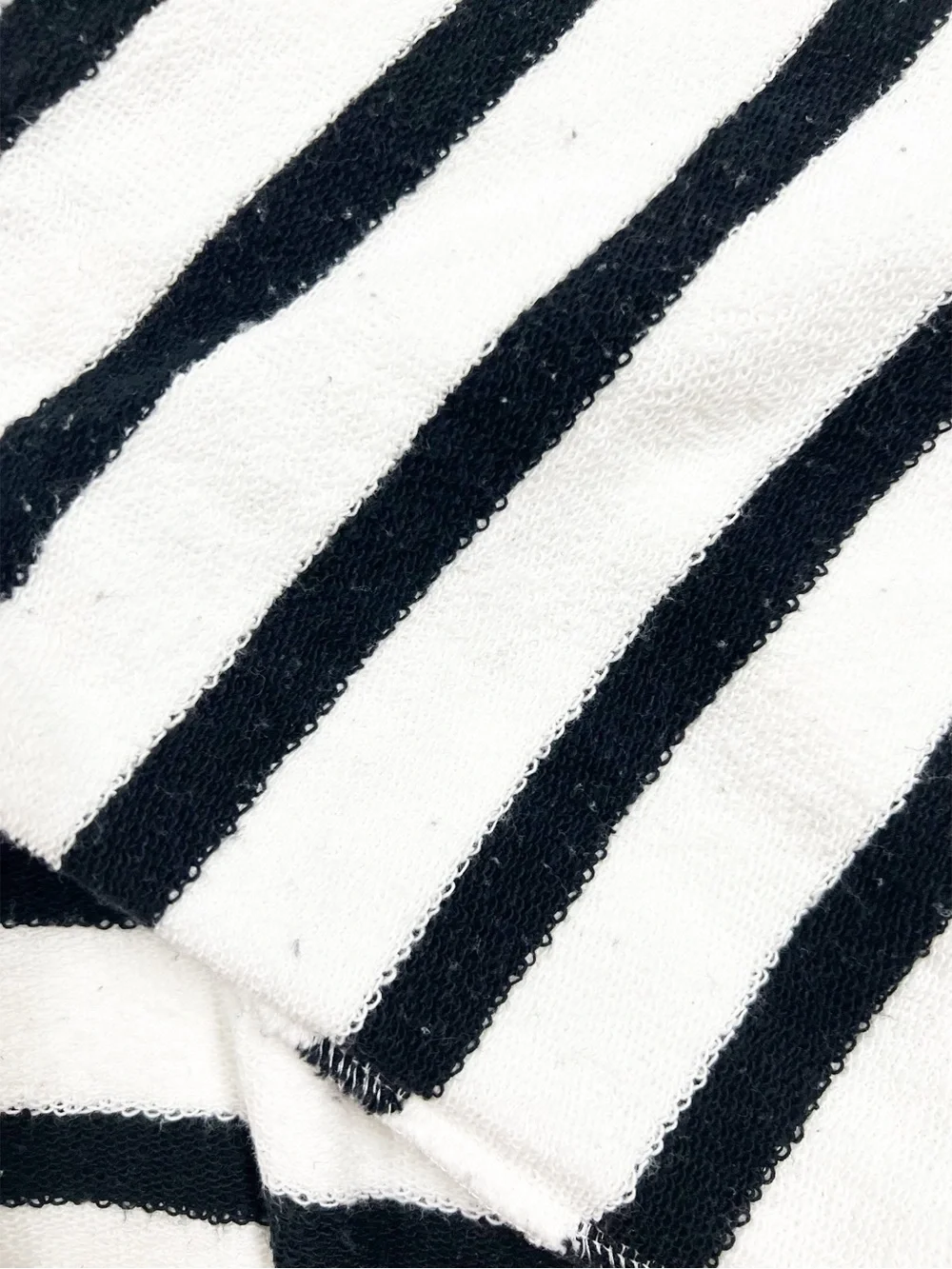 Frame Denim Womens Striped Black and White Balloon Sleeve Mock Neck Sweatshirt
